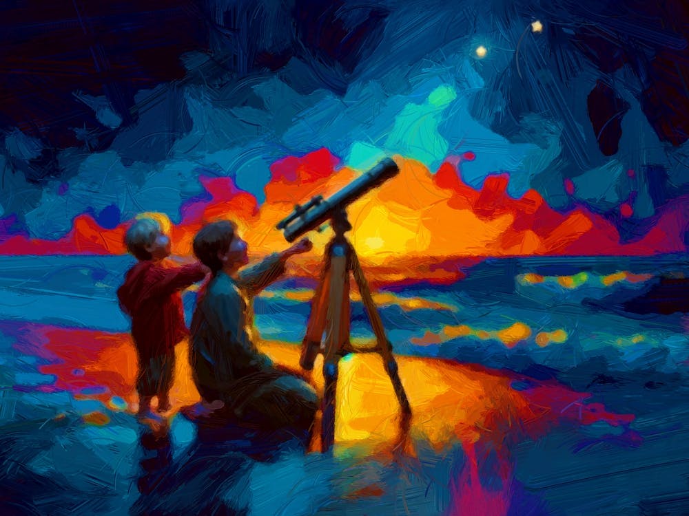 Celestial Siblings: Capturing Brotherhood Beneath the Stars