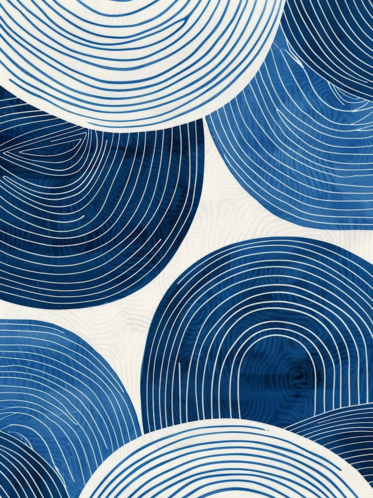 Blue Circles Canvas Print