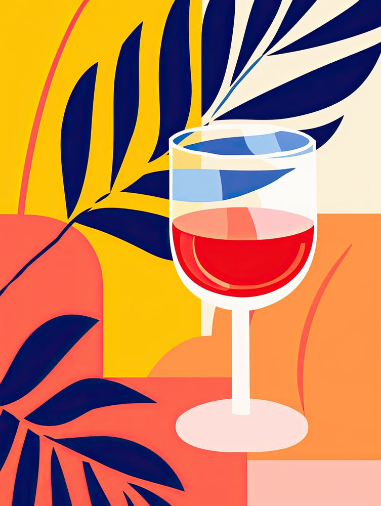 Glass Of Wine 2, Inspired by Matisse