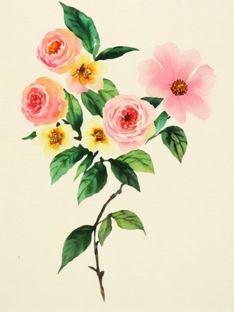 Laurel Vintage Flowers Flower