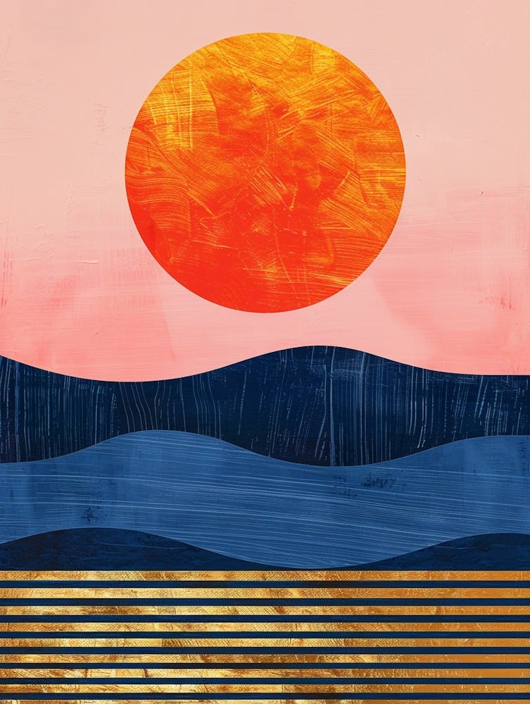 Coucher de soleil Impression sur toile 11