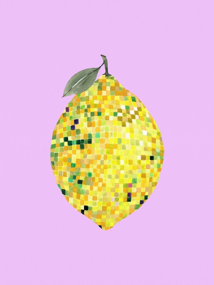 Disco Ball Lemon Vertical