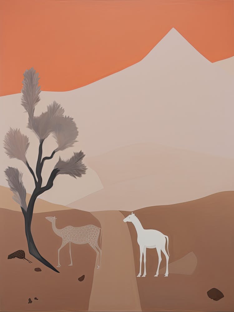 Sahara Desert   Africa, Contemporary Abstract Illustration 2