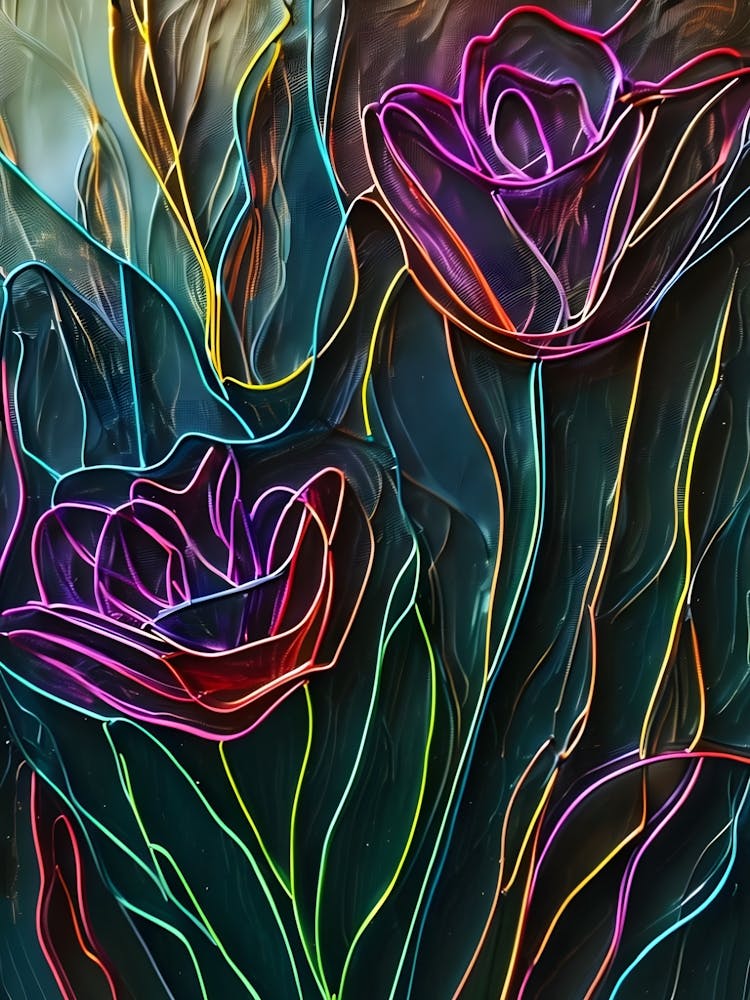 Acrylic Line Rose Art (1) (1)