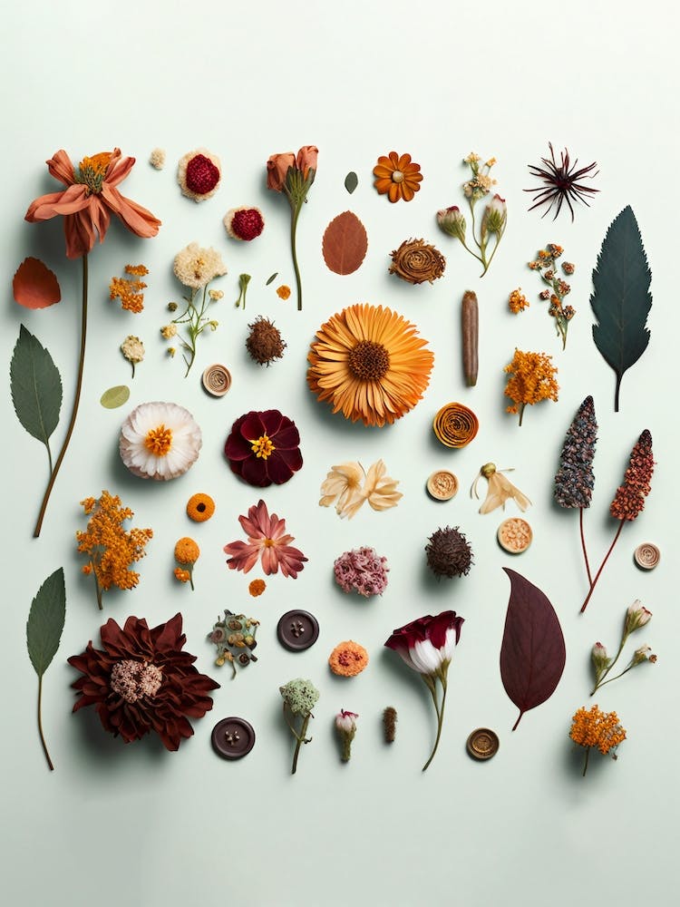 Dried Flowers Collection Green