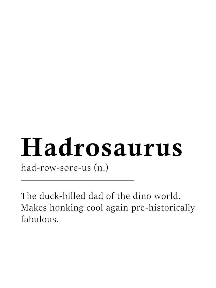 Hadrosaurus Definition Poster - Dictionary