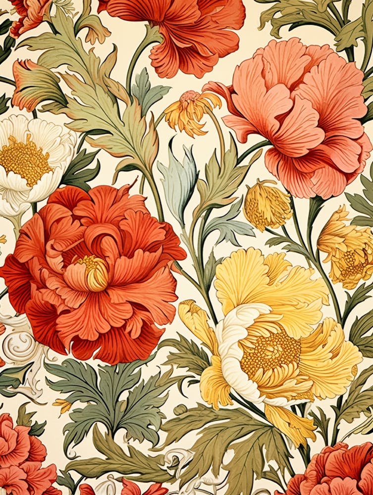 Victorian Floral Wallpaper 1