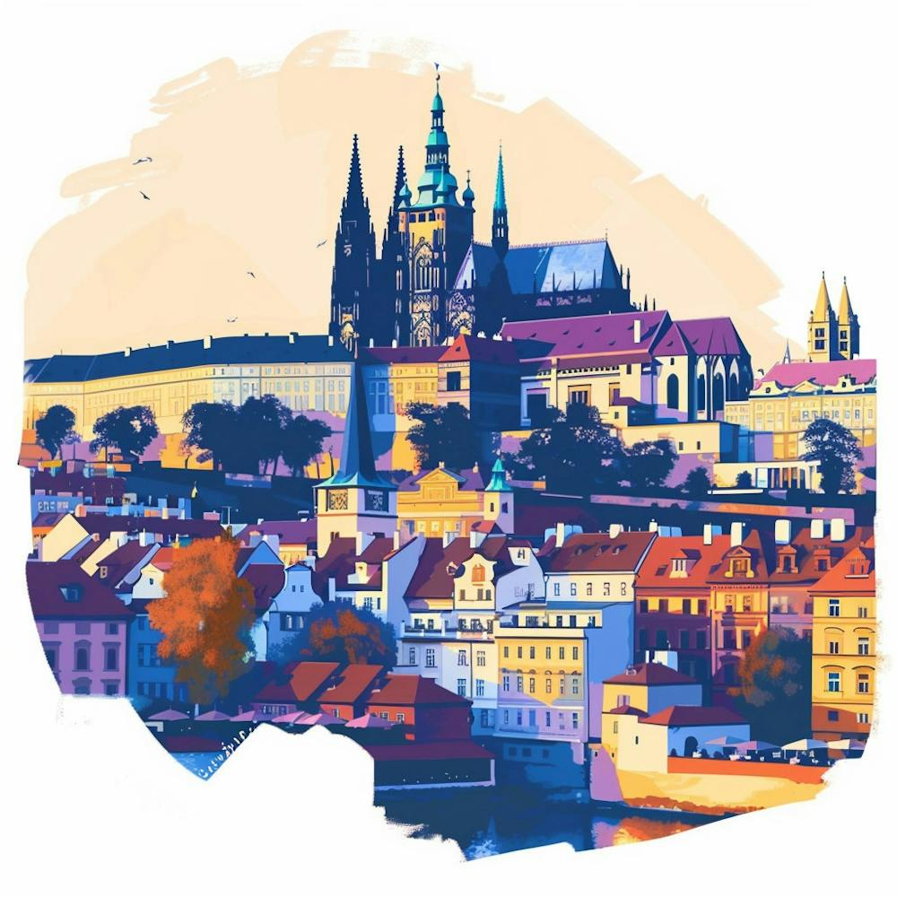 A Prague Castle In Prague Vector Design Illustra 1720028526 2
