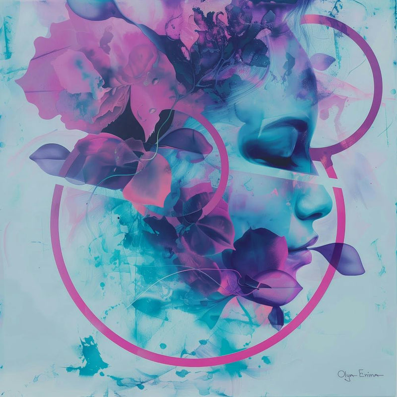 Woman portrait with flowers