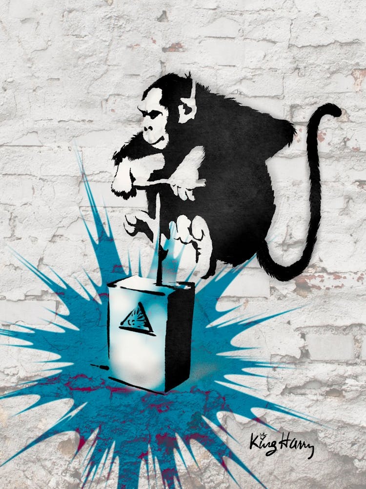 Monkey explosion | Street art Art Print by POP ART WORLD – Fy!