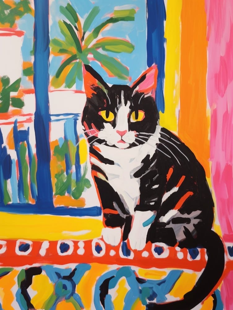 Painting Of A Cat In Djerba Tunisia 3