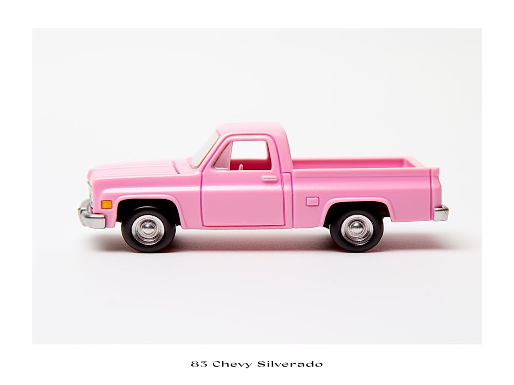 Toy Car 83 Chevy Silverado Pink 2 Poster