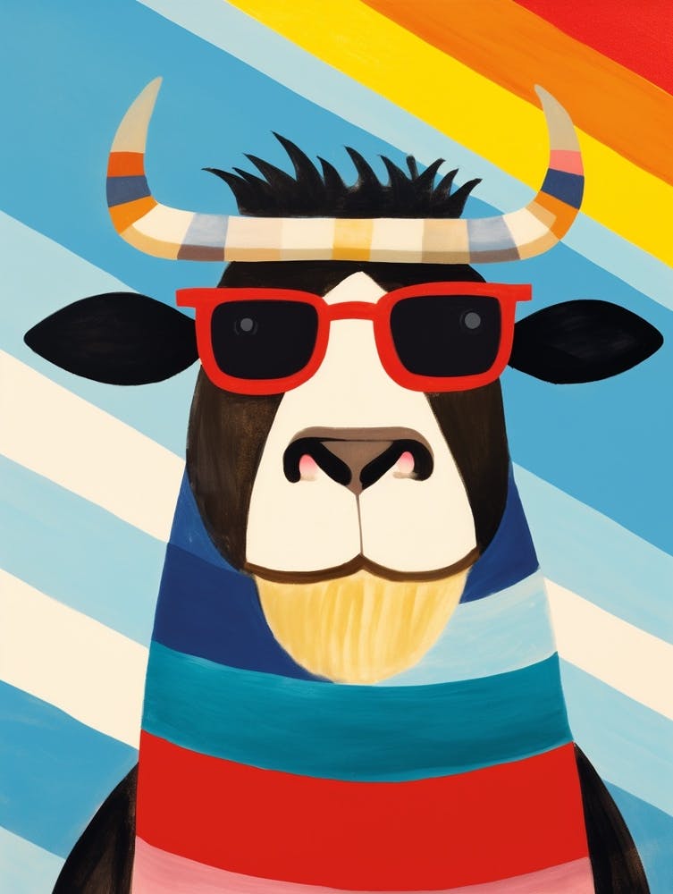 Little Bison 3 Wearing Sunglasses