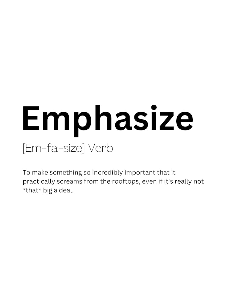 Emphasize Definition Meaning 1