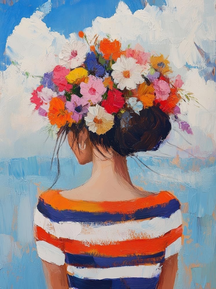 Fille Aux Fleurs Sur La Tête 18