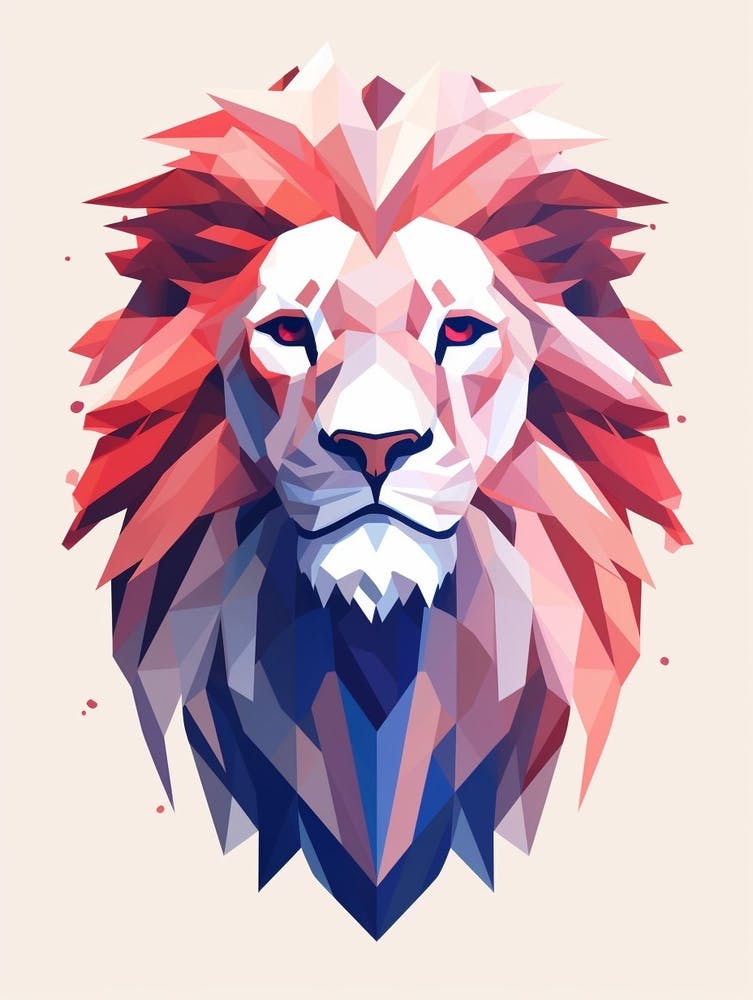 Lion Abstract Pop Art 1