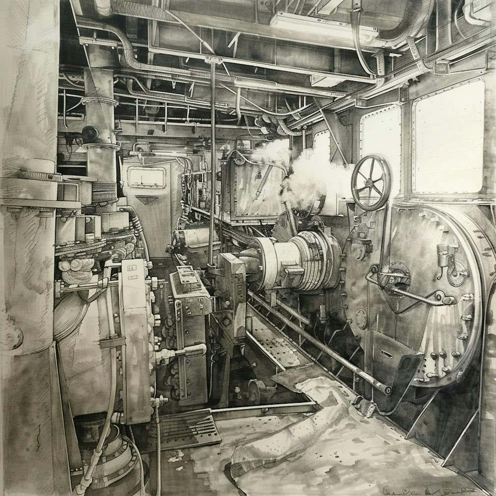 Ship'S Engine Room 2