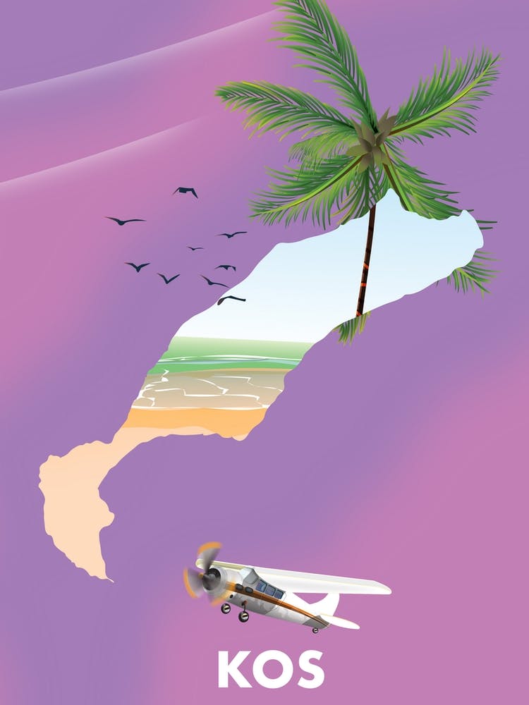 Koos Travel poster Travel poster map