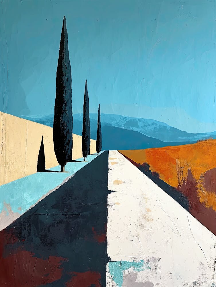 Straße nach Toskana, Italien