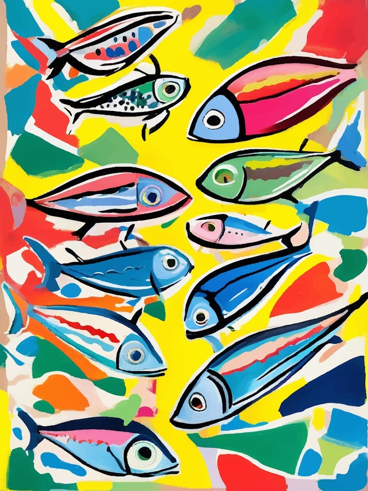 Sardines, Colorful Fishes