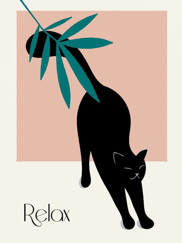 Relax Yoga Cat - Botanical life