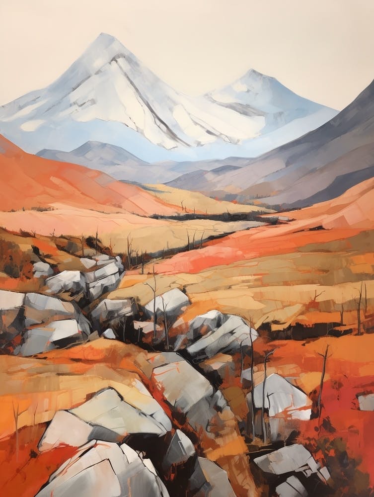 Geal Charn Alder Scotland 2 Mountain Painting
