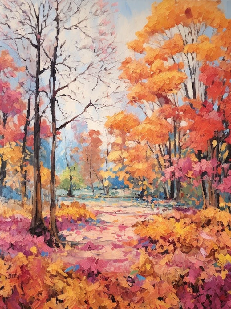 Autumn Gardens Painting Geelong Botanic Gardens Australia