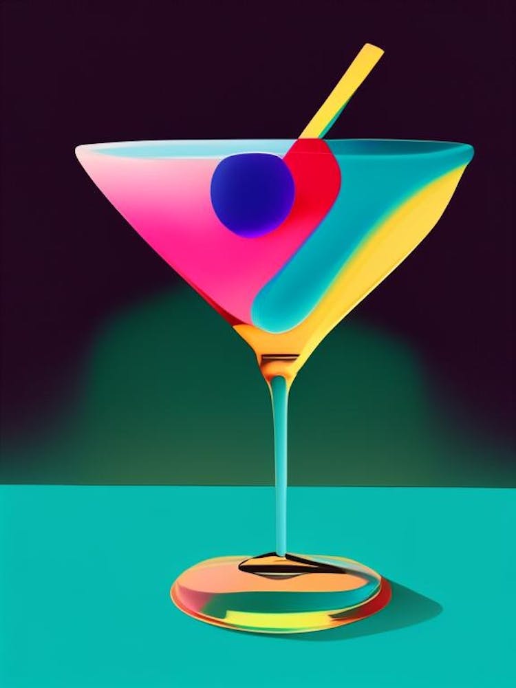 Jelly Bean Pop Matisse Cocktail Poster