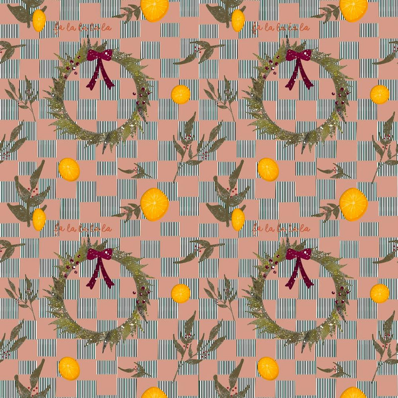 Mauve Plaid Citrus Wreaths
