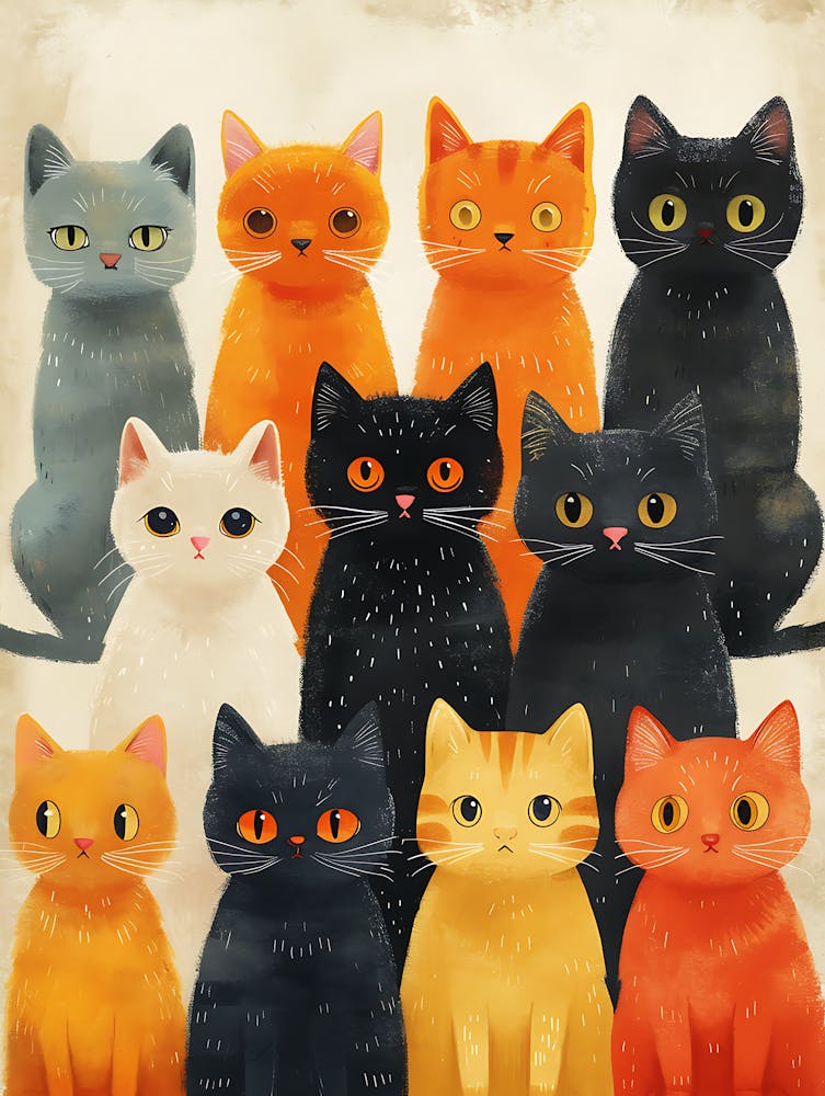 Group Of Cats 4