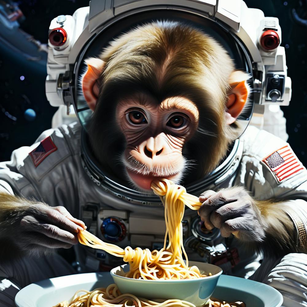 Cool monkey space image