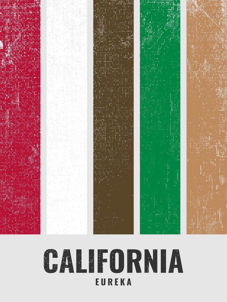 Vintage Minimalist California State Flag Colors With Motto