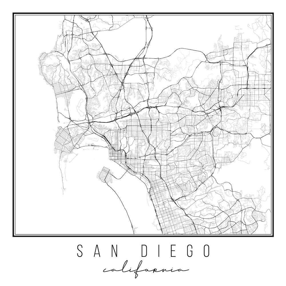 San Diego California Street Map