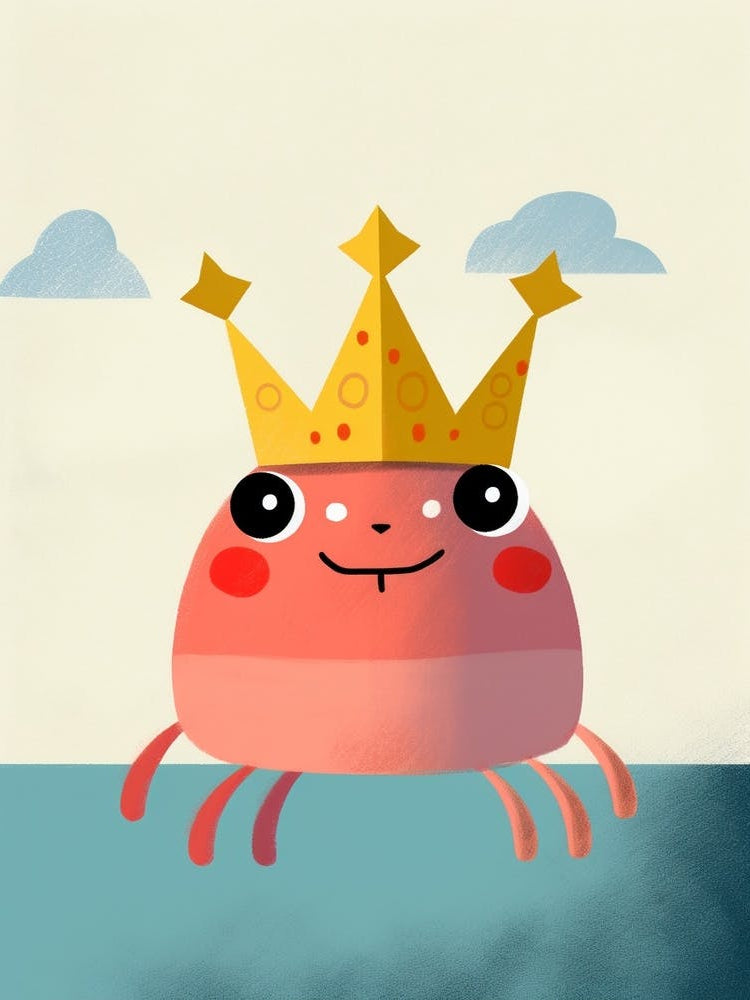 Little Crab 1 Wearing A Crown