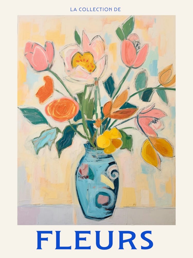 French Flower Poster Rose 2