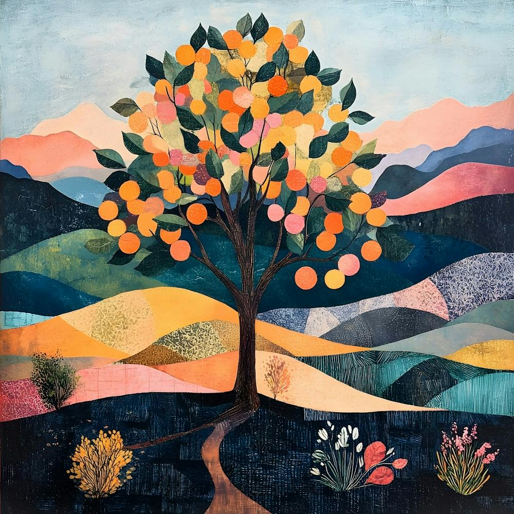 Modern Orange Tree 2