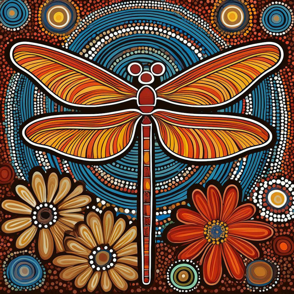 Aboriginal dragonfly 