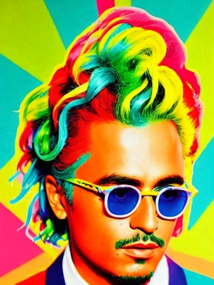 Lil Pump Colourful Pop Art