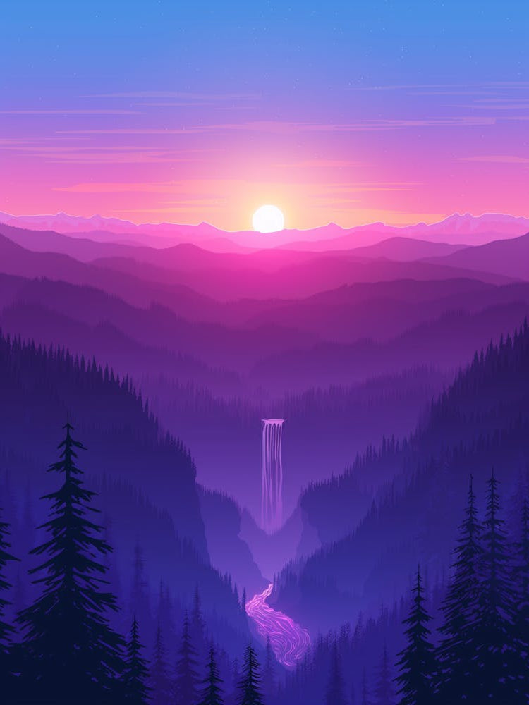 Sunset In The Mountains 12