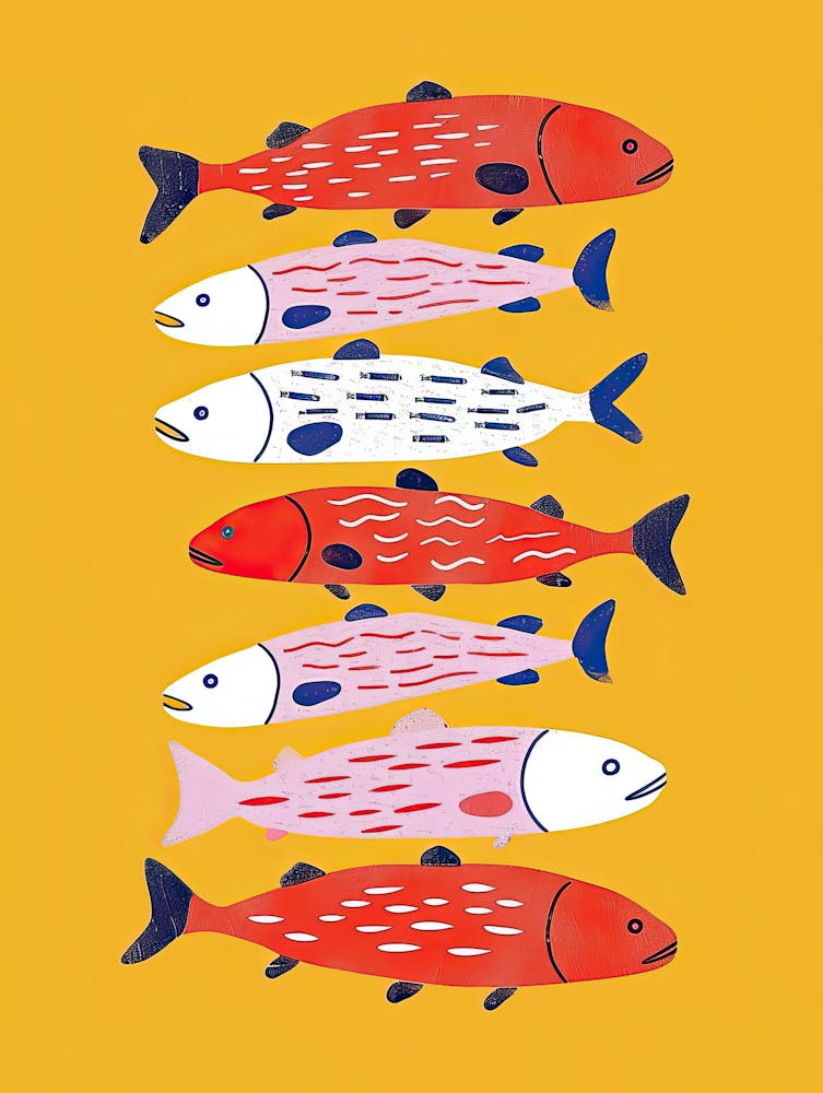 Affiche Banc de Poissons Silencieux