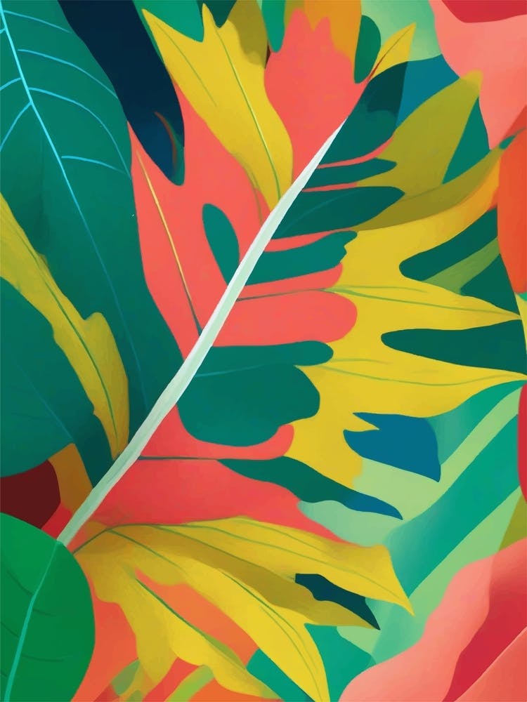Colorful Tropical Leaves 1