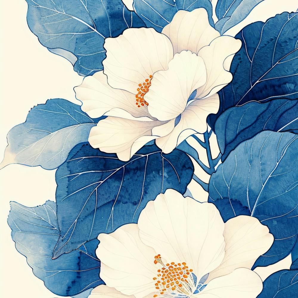Blue And White Flowers