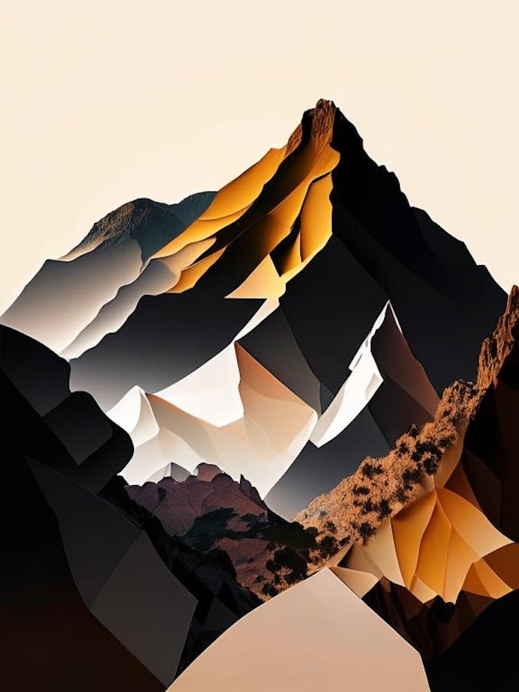 Teide National Park Spain Cut Out PaperII