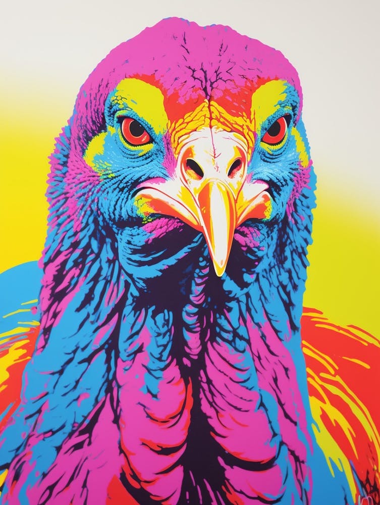Andy Warhol Style Bird Turkey 2