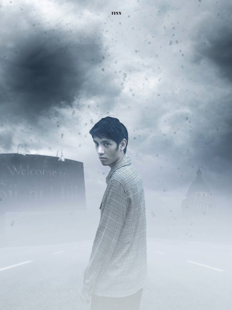 Mann im Nebel
