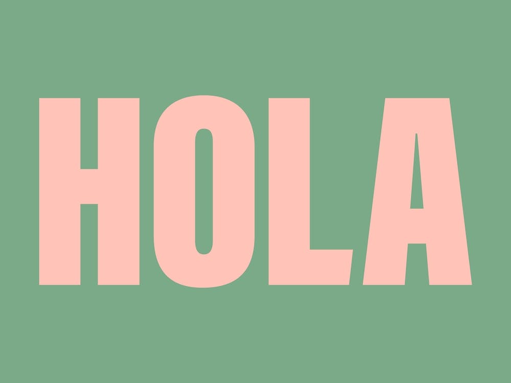 Hola in Green