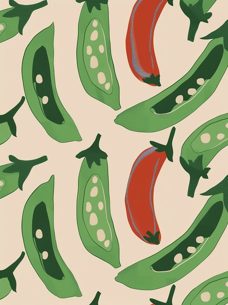 Peas In Pods Abstract Pattern 2