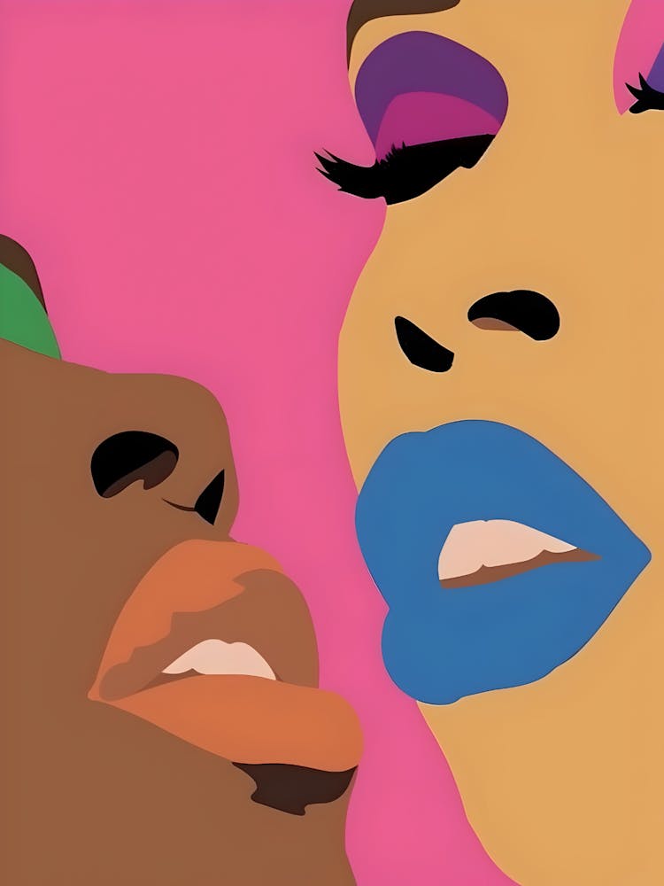 Two Women Kissing 1