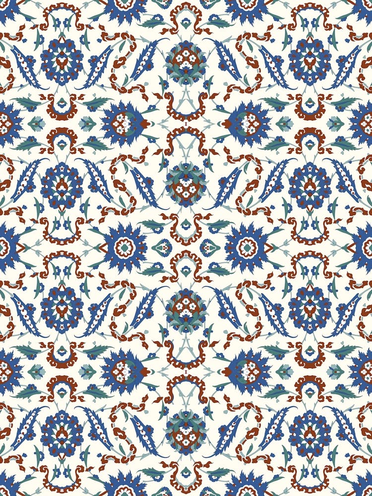 Turkish Pattern — Iznik Turkish pattern, floral decor