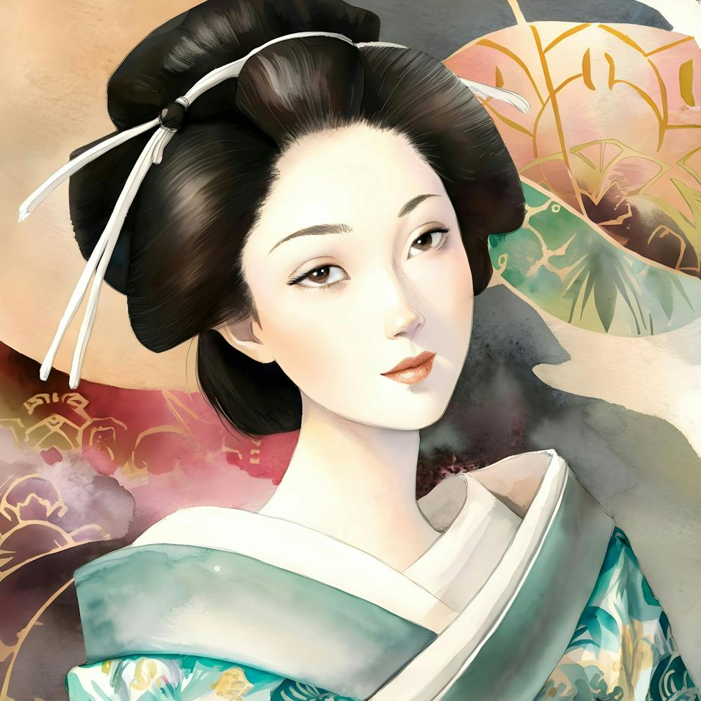 Geisha Japonaise Asiatique